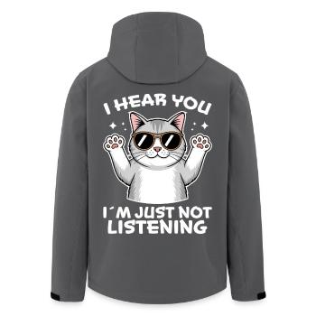 Britisch Kurzhaar Spruch Lustiges Katzen Geschenk - Recycelte Männer Softshell-Jacke von Stanley/Stella - Schwarz - Hinten - AI Model Male 185 light (185cm)