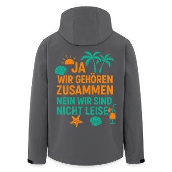Familienurlaub Urlaub Strand Sommerurlaub Familie - Recycelte Männer Softshell-Jacke von Stanley/Stella - Schwarz - Hinten - AI Model Male 185 light (185cm)