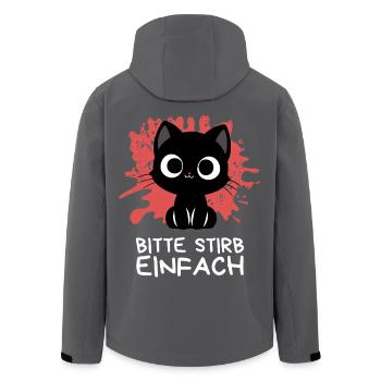 Süßt Aber trotzdem schwarz wie die Nacht Katze - Recycelte Männer Softshell-Jacke von Stanley/Stella - Schwarz - Hinten - AI Model Male 185 light (185cm)