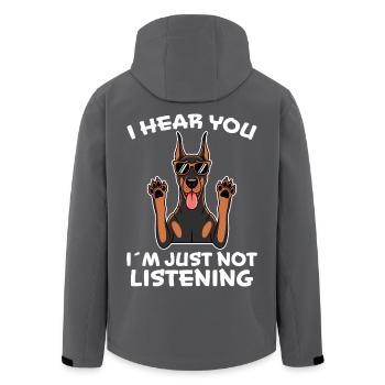Dobermann Spruch Hunde Lustiges Dobermann Geschenk - Recycelte Männer Softshell-Jacke von Stanley/Stella - Schwarz - Hinten - AI Model Male 185 light (185cm)