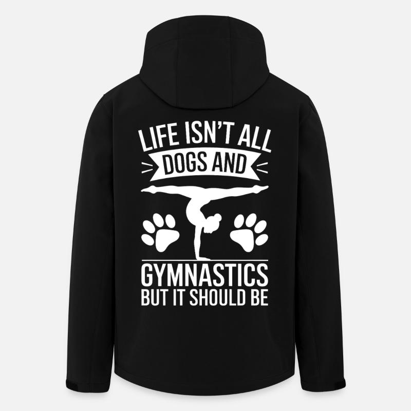 Turnen Spruch Hunde Lustiges Turnen Geschenk - Recycelte Männer Softshell-Jacke von Stanley/Stella - Schwarz