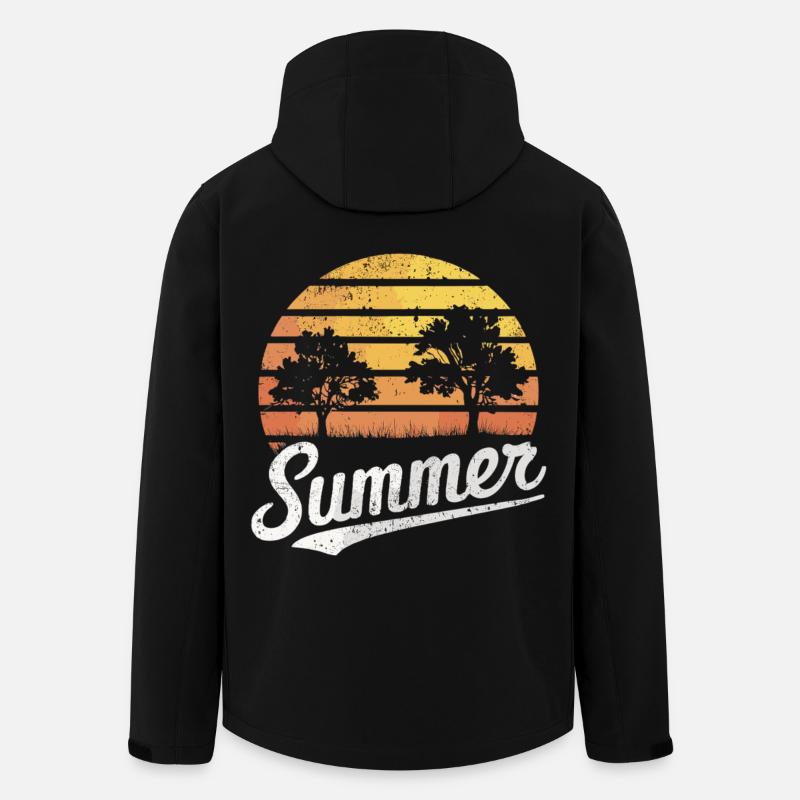Sunset Forest Summer - Men’s Recycled Softshell Jacket by Stanley/Stella - black