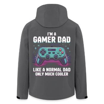 Chemise Gamer Dad – Cool Dad avec console - Veste softshell homme en polyester recyclé Stanley/Stella - noir - Dos - AI Model Male 185 light (185cm)