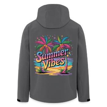 Sommer Vibes Urlaubsshirt - Recycelte Männer Softshell-Jacke von Stanley/Stella - Schwarz - Hinten - AI Model Male 185 light (185cm)