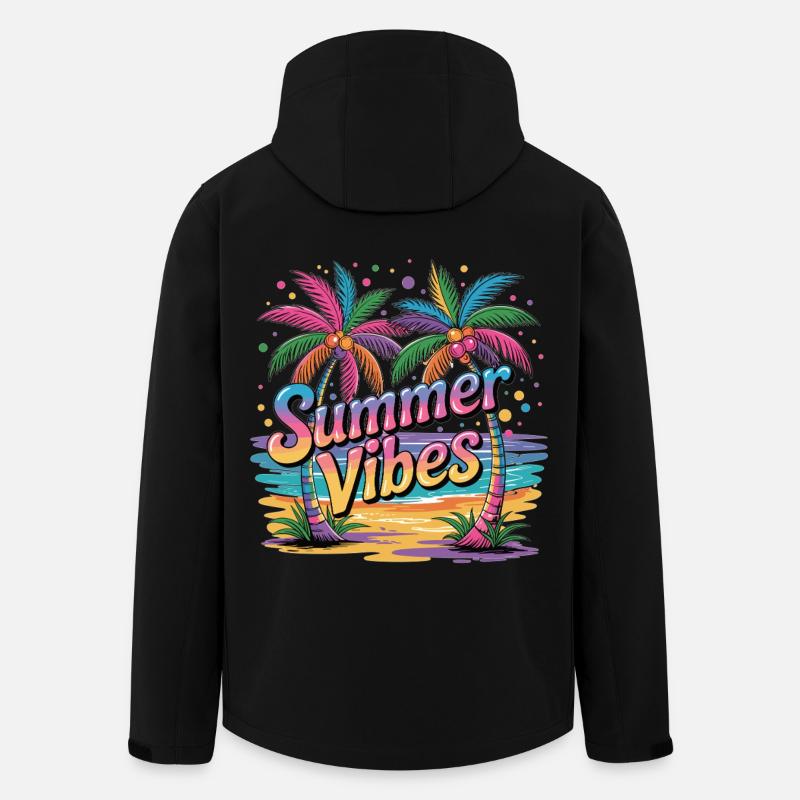 Summer Vibes Holiday Shirt - Men’s Recycled Softshell Jacket by Stanley/Stella - black