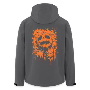 Tête de citrouille effrayante - Art d’horreur d’Halloween - Veste softshell homme en polyester recyclé Stanley/Stella - noir - Dos - AI Model Male 185 light (185cm)