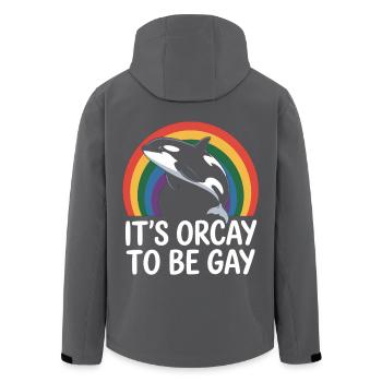 Rainbow Orca pour les fans LGBTQ+ - Veste softshell homme en polyester recyclé Stanley/Stella - noir - Dos - AI Model Male 185 light (185cm)