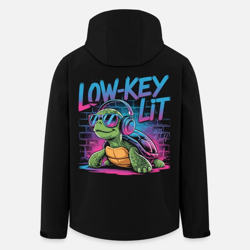 Low-Key Lit Schildkröte - Recycelte Männer Softshell-Jacke von Stanley/Stella - Schwarz