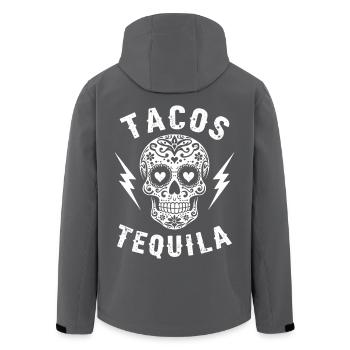 Tacos Tequila & Skull Vibes - Veste softshell homme en polyester recyclé Stanley/Stella - noir - Dos - AI Model Male 185 light (185cm)