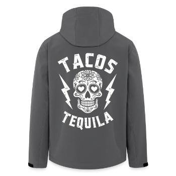 Tacos Tequila & Skull Vibes - Veste softshell homme en polyester recyclé Stanley/Stella - noir - Dos - AI Model Male 185 light (185cm)