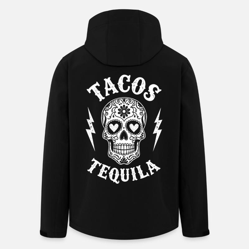 Tacos Tequila & Skull Vibes - Men’s Recycled Softshell Jacket by Stanley/Stella - black