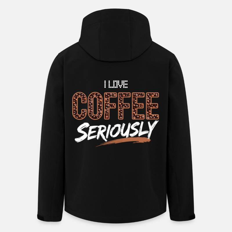 Camicia I Love Coffee - Giacca softshell uomo in poliestere riciclato di Stanley/Stella - nero
