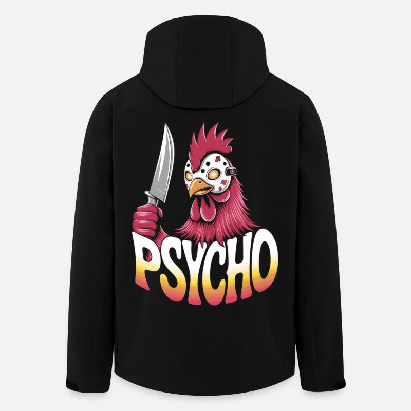 Psycho alarme dans le poulailler - Veste softshell homme en polyester recyclé Stanley/Stella - noir