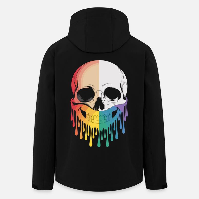 Skull with rainbow smile - Men’s Recycled Softshell Jacket by Stanley/Stella - black