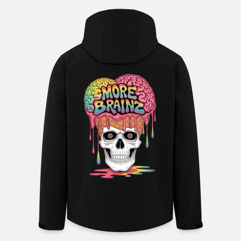 Zombie Eiscreme Wahnsinn - Recycelte Männer Softshell-Jacke von Stanley/Stella - Schwarz