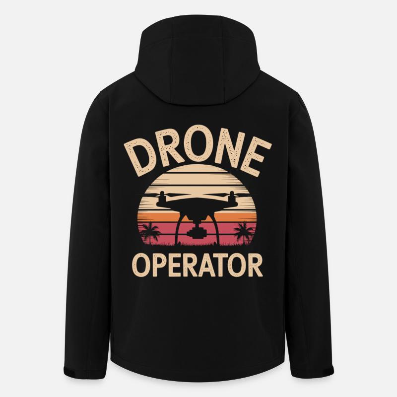 Drone Pilot Sunset - Men’s Recycled Softshell Jacket by Stanley/Stella - black