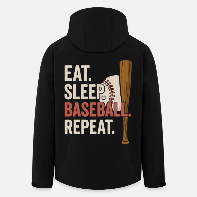 Baseball, Joueur De Baseball, Garçon, Joueur De Baseball - Veste softshell homme en polyester recyclé Stanley/Stella - noir