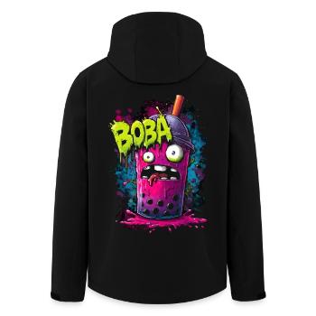Boba Tea Monster dans le style street graffiti coloré - Veste softshell homme en polyester recyclé Stanley/Stella - noir - Dos - AI Model Male 185 light (185cm)