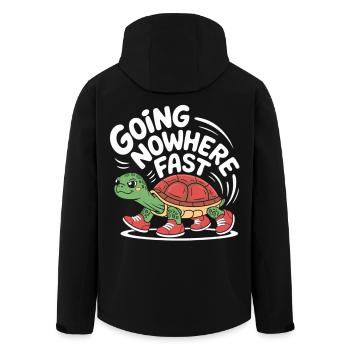Turtle pace in style - Men’s Recycled Softshell Jacket by Stanley/Stella - black - Back - AI Model Male 185 light (185cm)