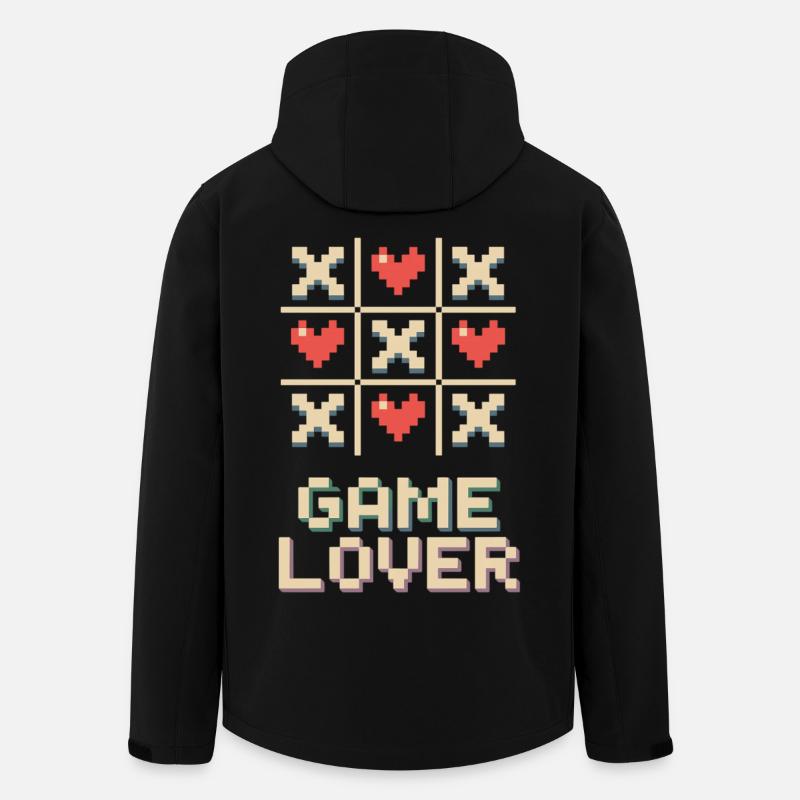Pixel Heart Tic Tac Toe - Veste softshell homme en polyester recyclé Stanley/Stella - noir