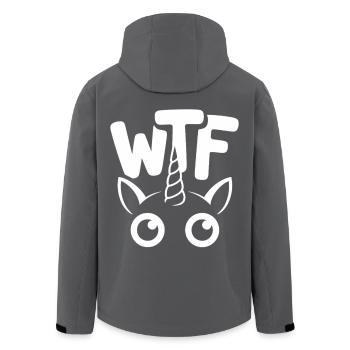 WTF – Magic meets irony - Men’s Recycled Softshell Jacket by Stanley/Stella - black - Back - AI Model Male 185 light (185cm)