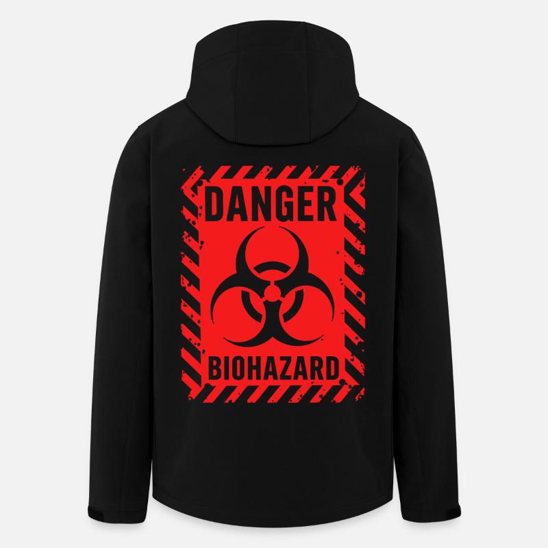 Danger Biohazard Grunge Zombies Apocalypse - Men’s Recycled Softshell Jacket by Stanley/Stella - black