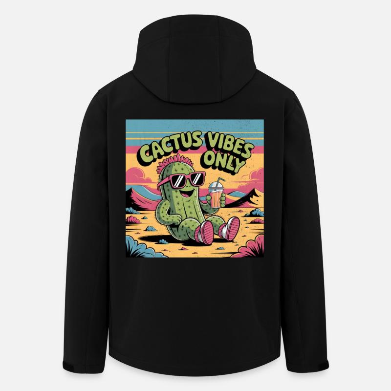 Cactus Vibes Only - Men’s Recycled Softshell Jacket by Stanley/Stella - black