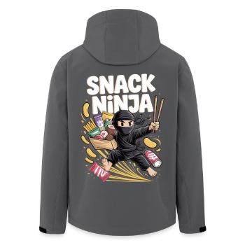 Snack Ninja – Attack of Treats - Men’s Recycled Softshell Jacket by Stanley/Stella - black - Back - AI Model Male 185 light (185cm)