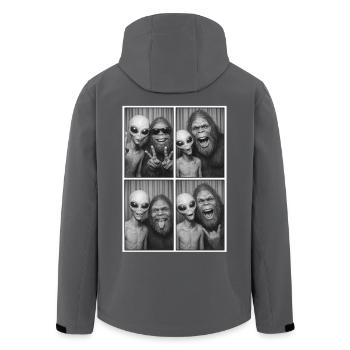Bigfoot, Alien, Photo, Photo Booth, Alien - Men’s Recycled Softshell Jacket by Stanley/Stella - black - Back - AI Model Male 185 light (185cm)