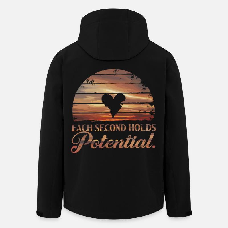 Chaque instant compte, saisis chaque seconde - Veste softshell homme en polyester recyclé Stanley/Stella - noir