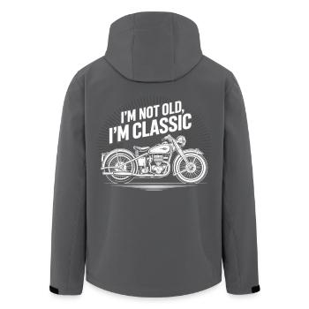 Vélo vintage : Pas vieux, juste classique - Veste softshell homme en polyester recyclé Stanley/Stella - noir - Dos - AI Model Male 185 light (185cm)