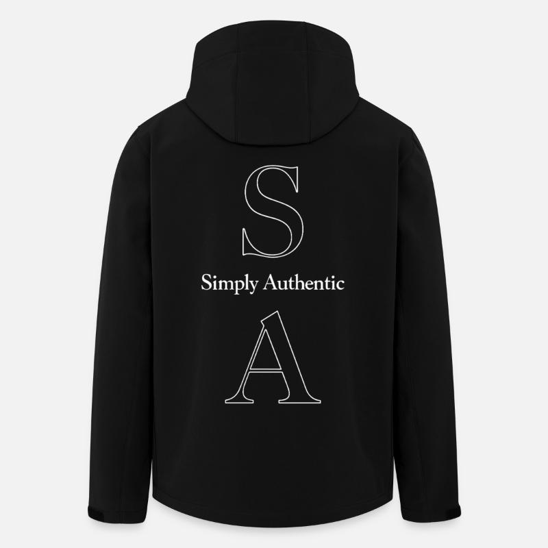Simply Authentic Statement Spruch - Recycelte Männer Softshell-Jacke von Stanley/Stella - Schwarz