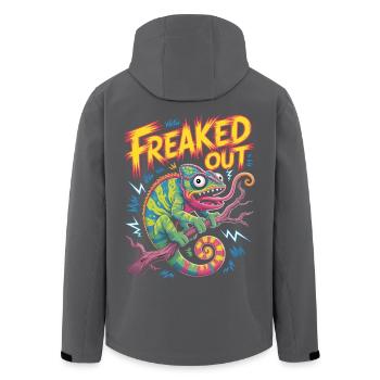 Chemise caméléon flippée - Veste softshell homme en polyester recyclé Stanley/Stella - noir - Dos - AI Model Male 185 light (185cm)