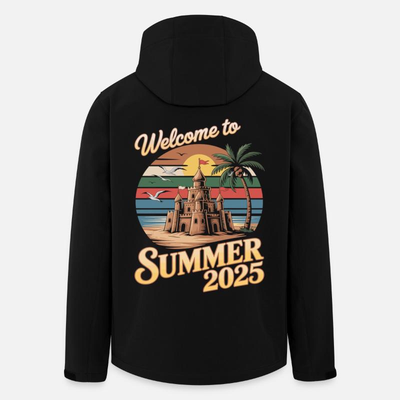 Bienvenue à l’été 2025 - Veste softshell homme en polyester recyclé Stanley/Stella - noir