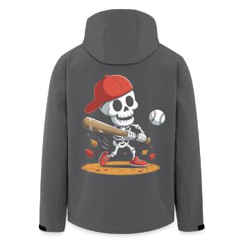 Halloween, Skeleton, Baseball, Halloween Party - Men’s Recycled Softshell Jacket by Stanley/Stella - black - Back - AI Model Male 185 light (185cm)