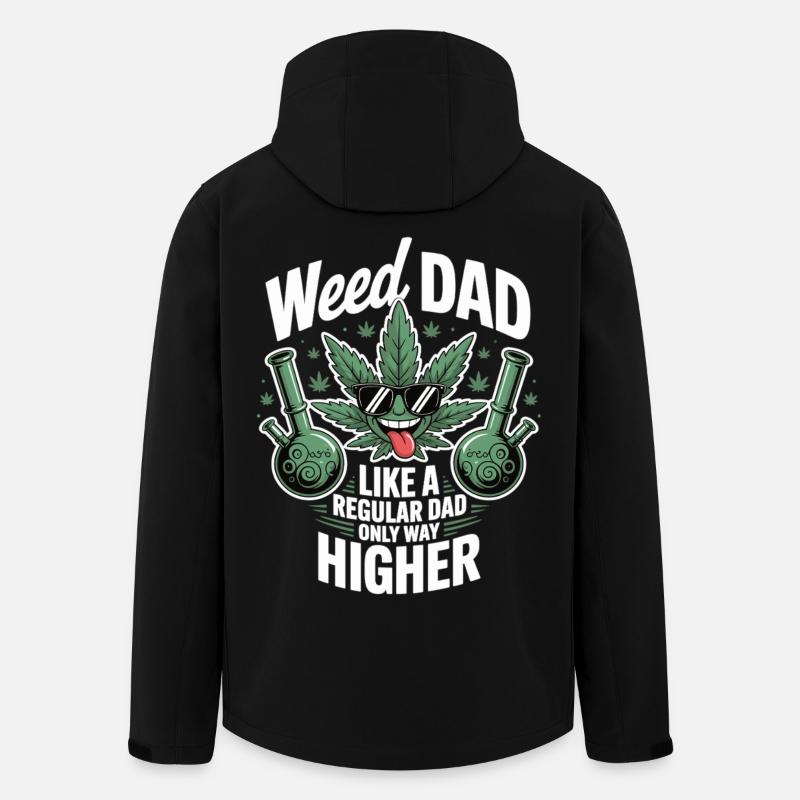 Weed Dad Gift Idea - Men’s Recycled Softshell Jacket by Stanley/Stella - black