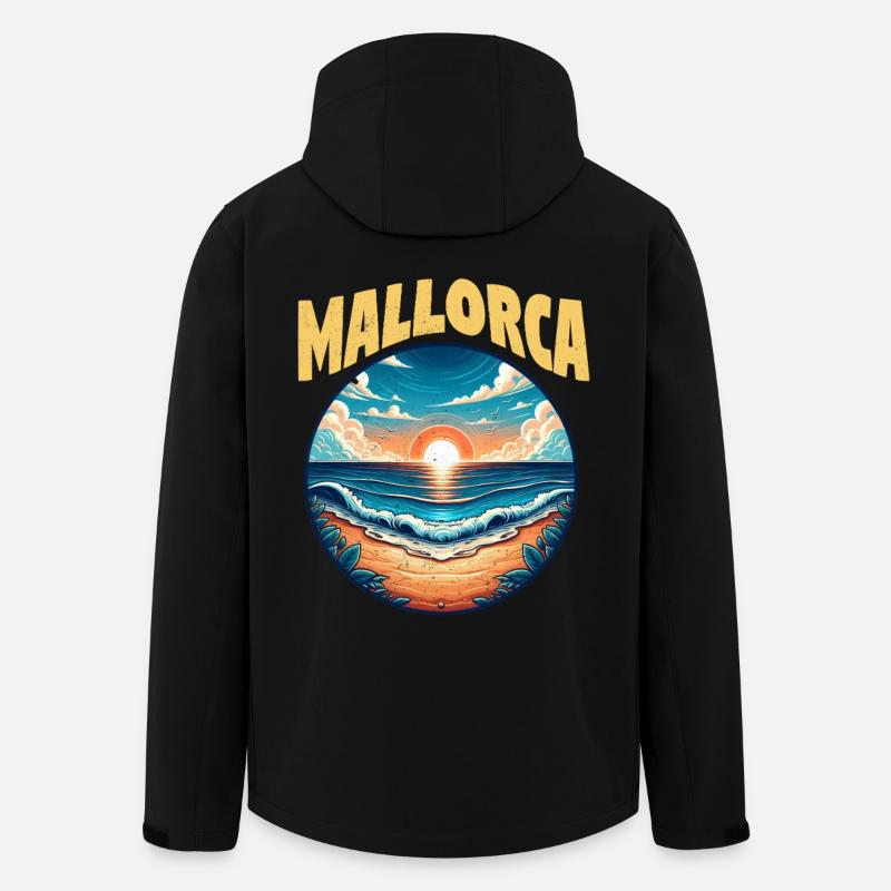 Mallorca Sunset - Men’s Recycled Softshell Jacket by Stanley/Stella - black