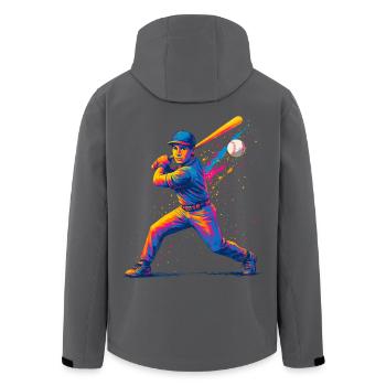 Baseball Joueur de baseball Homme - Veste softshell homme en polyester recyclé Stanley/Stella - noir - Dos - AI Model Male 185 light (185cm)
