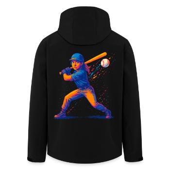 Baseball Joueur de baseball Femme - Veste softshell homme en polyester recyclé Stanley/Stella - noir - Dos - AI Model Male 185 light (185cm)
