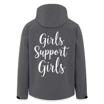 Girls Support Girls Statement Friendship - Men’s Recycled Softshell Jacket by Stanley/Stella - black - Back - AI Model Male 185 light (185cm)
