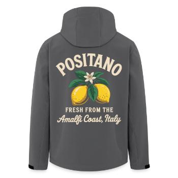 Amalfi Coast Citrus Shirt - Men’s Recycled Softshell Jacket by Stanley/Stella - black - Back - AI Model Male 185 light (185cm)