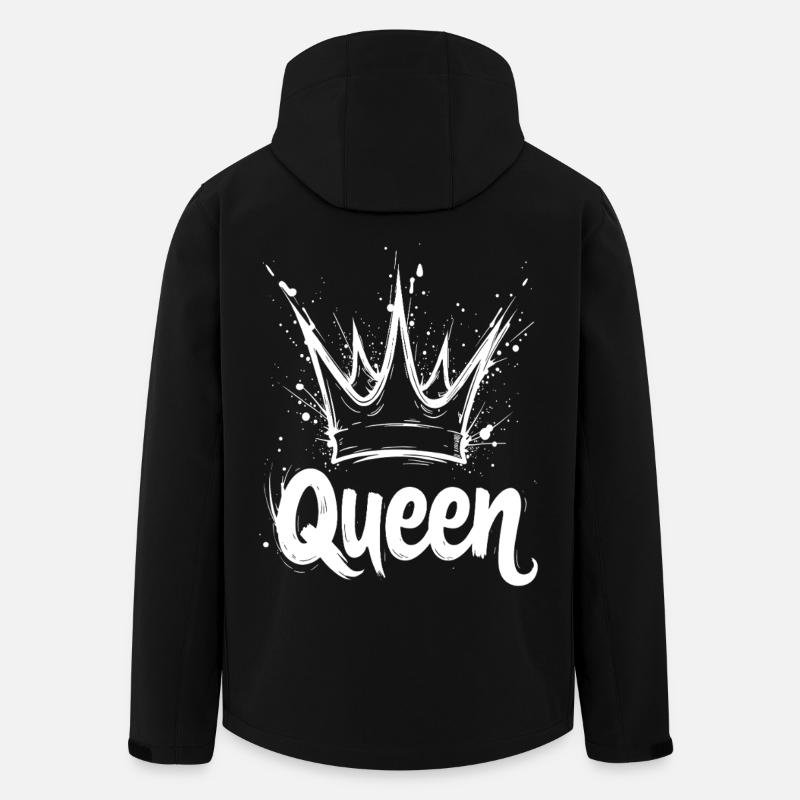 Queen Krone Splash - Recycelte Männer Softshell-Jacke von Stanley/Stella - Schwarz