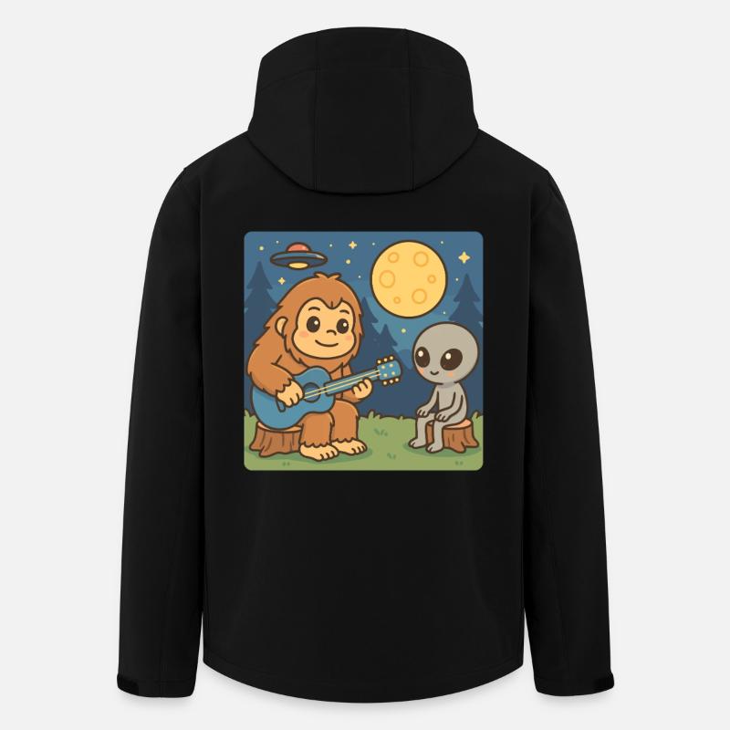 Bigfoot & Alien, Gitarre, Gitarrist - Recycelte Männer Softshell-Jacke von Stanley/Stella - Schwarz