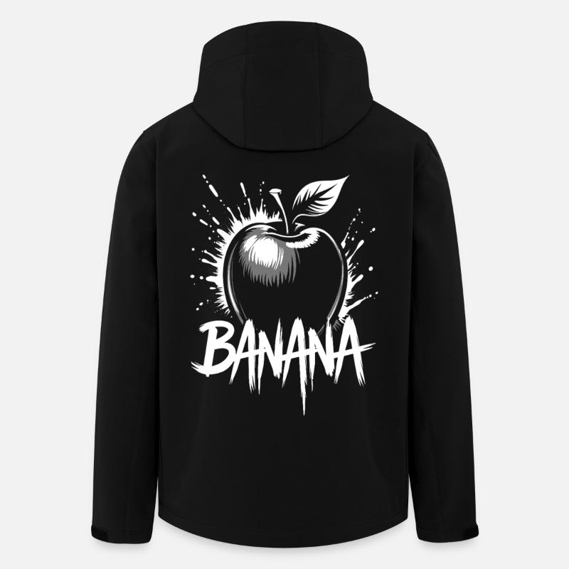 Banana Apfel Witz - Recycelte Männer Softshell-Jacke von Stanley/Stella - Schwarz