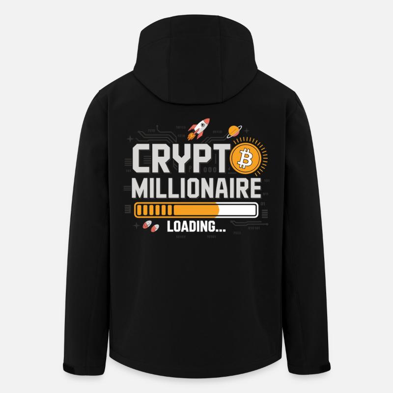 Crypto Loading - Devenez millionnaire - Veste softshell homme en polyester recyclé Stanley/Stella - noir