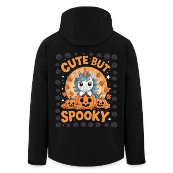 Süßes Halloween Einhorn Shirt – Cute but Spooky - Recycelte Männer Softshell-Jacke von Stanley/Stella - Schwarz - Hinten - AI Model Male 185 light (185cm)