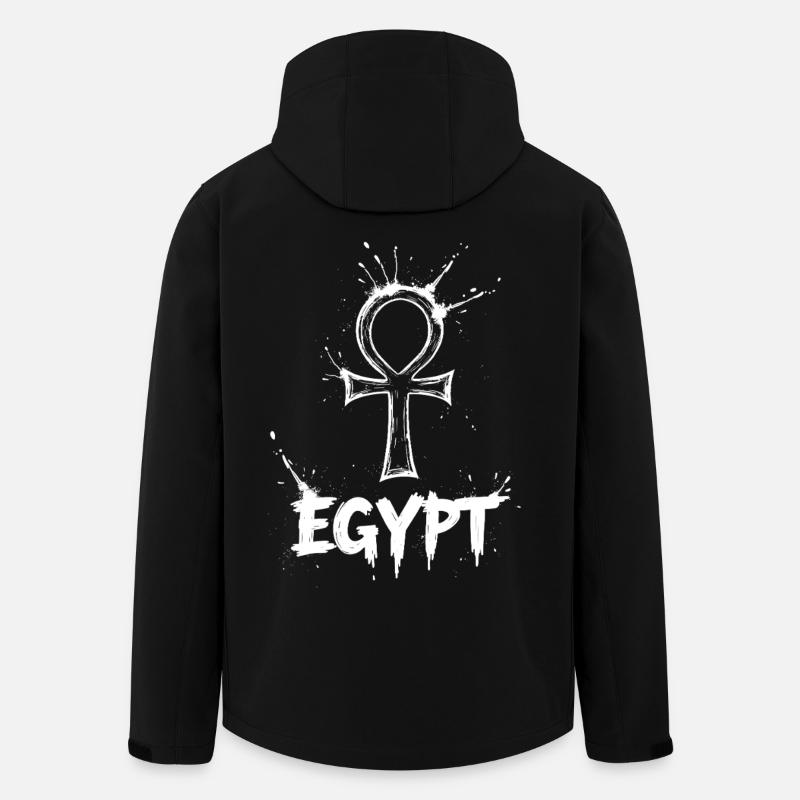 Égypte Ankh Symbole Splash - Veste softshell homme en polyester recyclé Stanley/Stella - noir