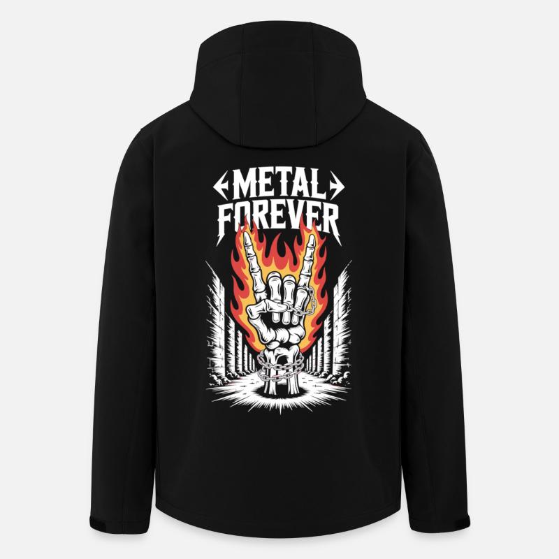 Für immer Metal – Skelett-Hand Motiv - Recycelte Männer Softshell-Jacke von Stanley/Stella - Schwarz