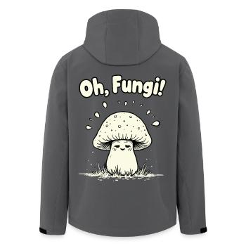 Oh, les champignons ! Champignon drôle - Veste softshell homme en polyester recyclé Stanley/Stella - noir - Dos - AI Model Male 185 light (185cm)