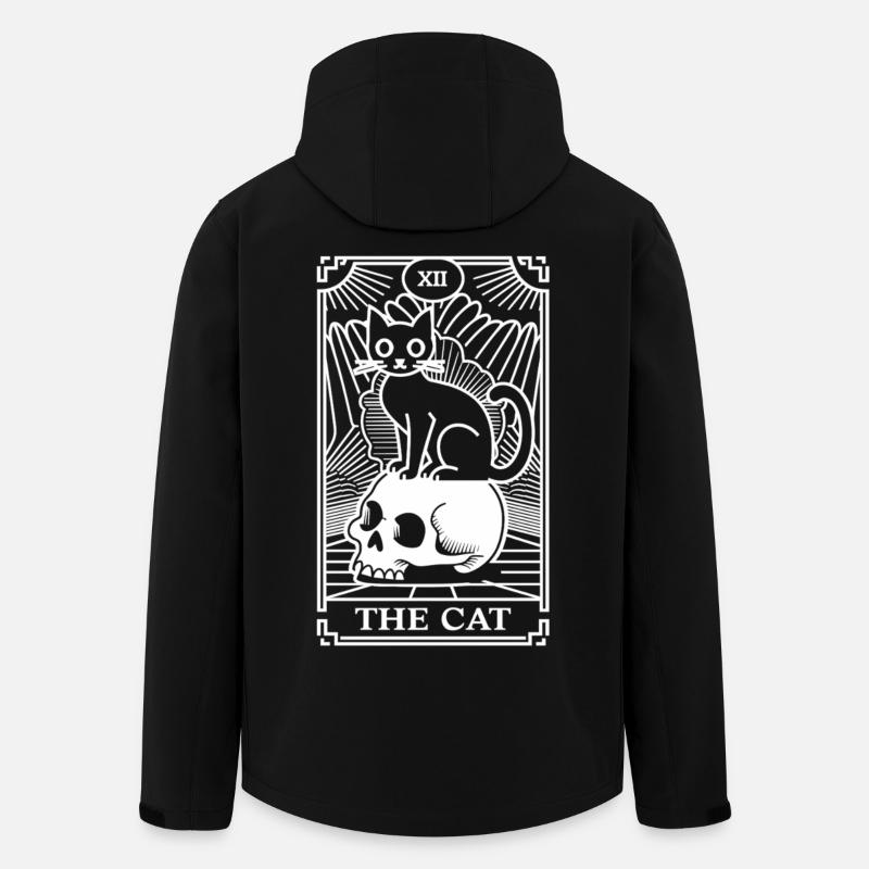 Tarot Cat Skull Shirt - Men’s Recycled Softshell Jacket by Stanley/Stella - black